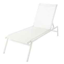 Castorama Bain De Soleil En Métal Et Toile GoodHome Batz Blanc