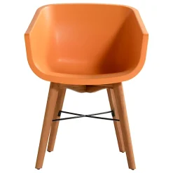 Castorama Chaise De Jardin En Résine Amalia Orange (lot De 2)