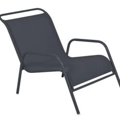 Castorama Fauteuil Bas De Jardin En Métal Fermob Coolside Carbone