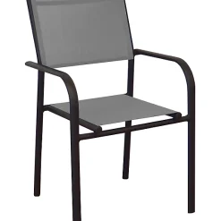 Castorama Fauteuil De Jardin En Aluminium Et Toile Proloisirs Duca Graphite Et Perle
