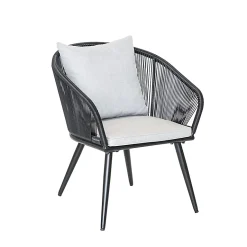 Castorama Fauteuil Résine Pied Aluminium Noir Comores