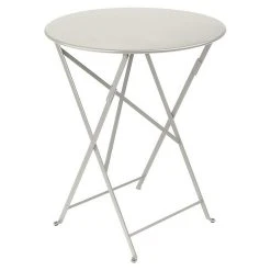 Castorama Table De Jardin En Métal Fermob Bistro ø60 Cm Gris Argile