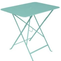 Castorama Table De Jardin En Métal Fermob Bistro 77 X 57 Cm Bleu Lagune