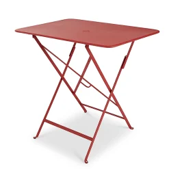 Castorama Table De Jardin En Métal Fermob Bistro 77 X 57 Cm Piment