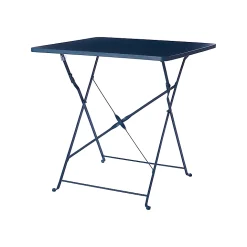 Castorama Table De Jardin En Métal GoodHome Saba Bleu 70 X 70 Cm
