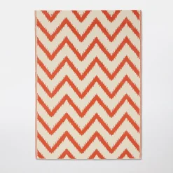 Castorama Tapis Rural Blooma Blanc Et Mango 120 X 170 Cm